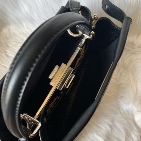 Fendi Monster Eyes Peekaboo Bag, Black/Yellow - Picture 5 of 10